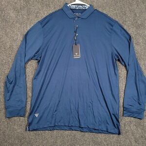 Maelreg Polo Shirt Men's XL Blue Performance Long Sleeve Wicking Pullover‎ Golf